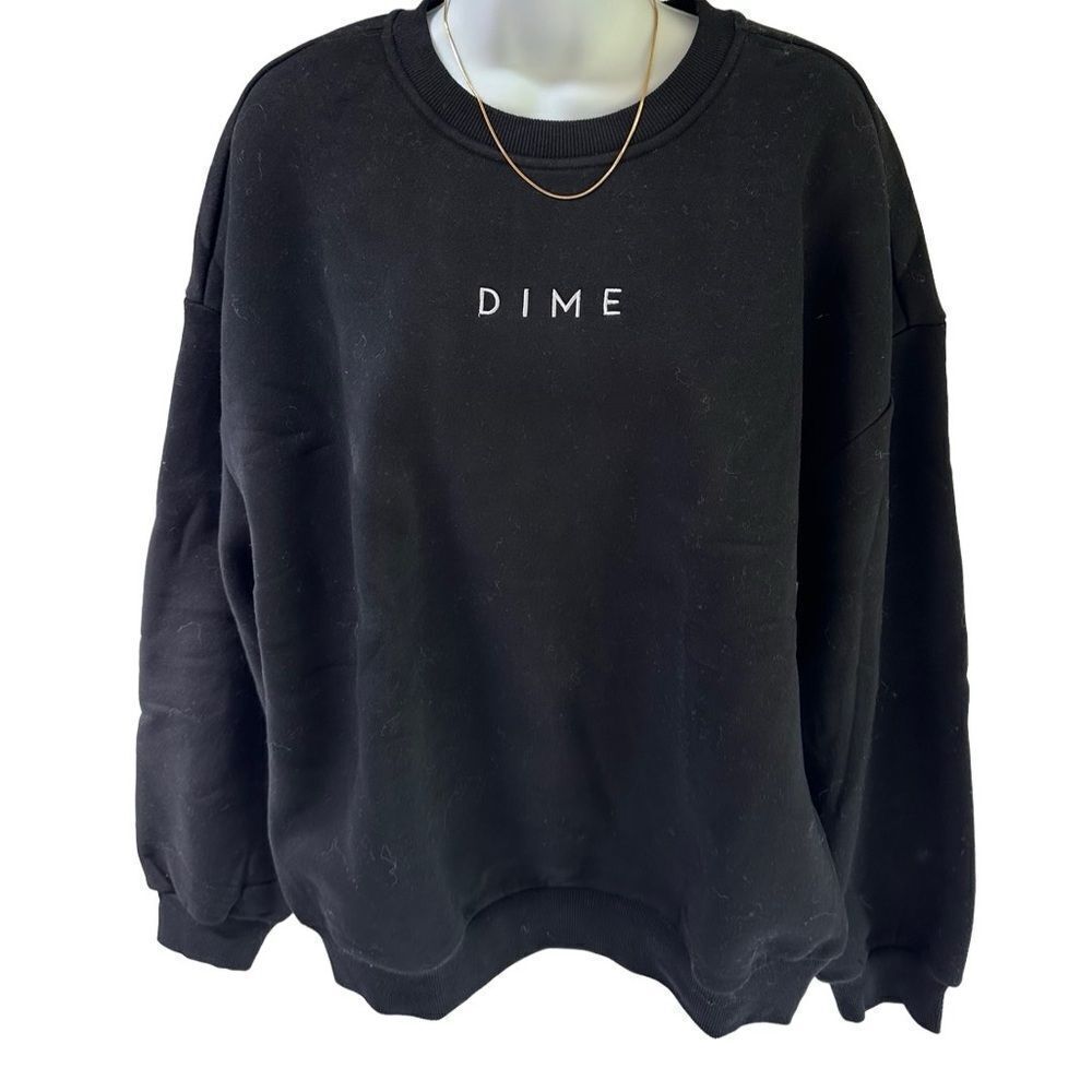 NEW DIME Wash Your Face Black Sweatshirt Woman’s size Large